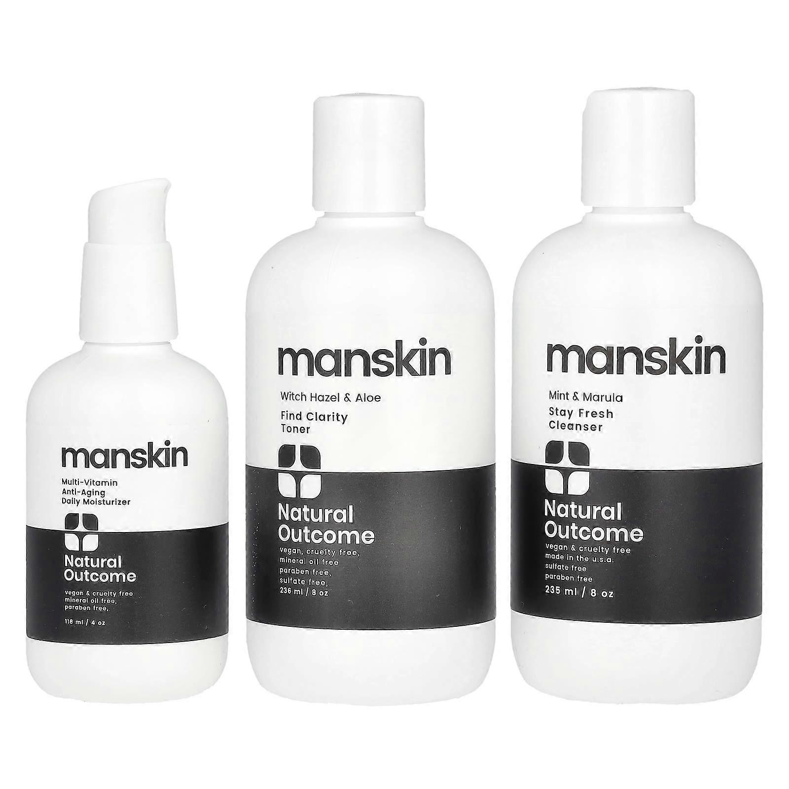 Man Skin, Everyday Face Kit, 3 Piece Kit