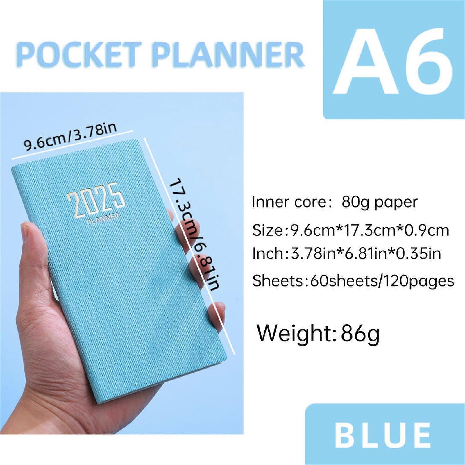 A6 Mini Notebook Organizer Planner Daily Planner Notebook Travel Diary
