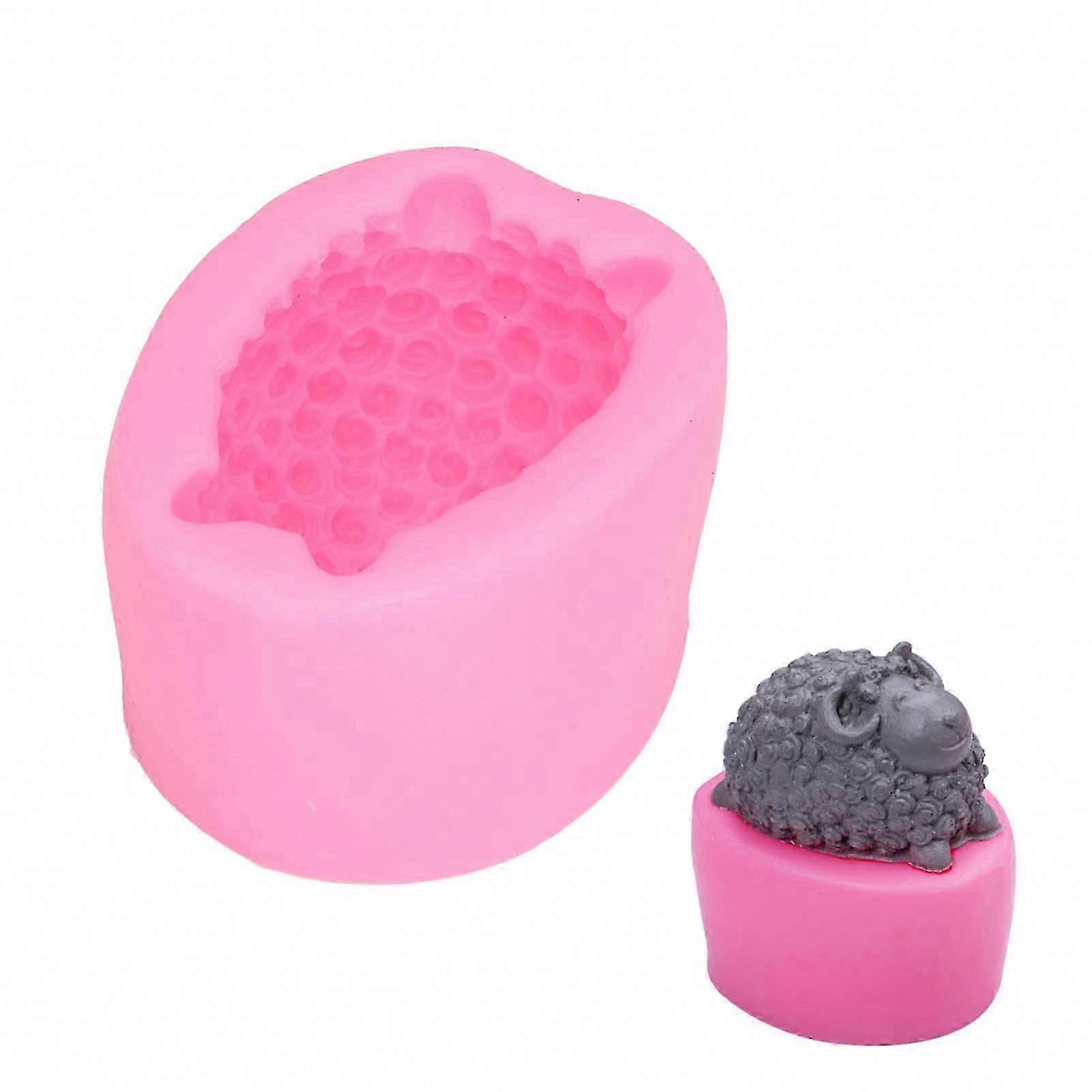 3D Sheep Silicone Mold for DIY Soap Cake Chocolate 8.5x6.8x5cm