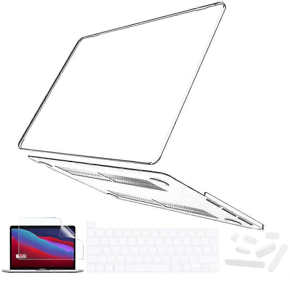 25-26 Crystal Case Keyboard Cover Screen Protector For Laptop Macbook Pro 13 Inch M1 A2338 A2289 A2251