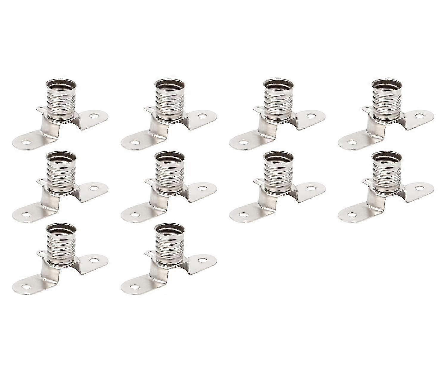 10pcs E10 Light Bulb Sockets with Terminals, Screw-in Holders for Testing Circuits 25-26s
