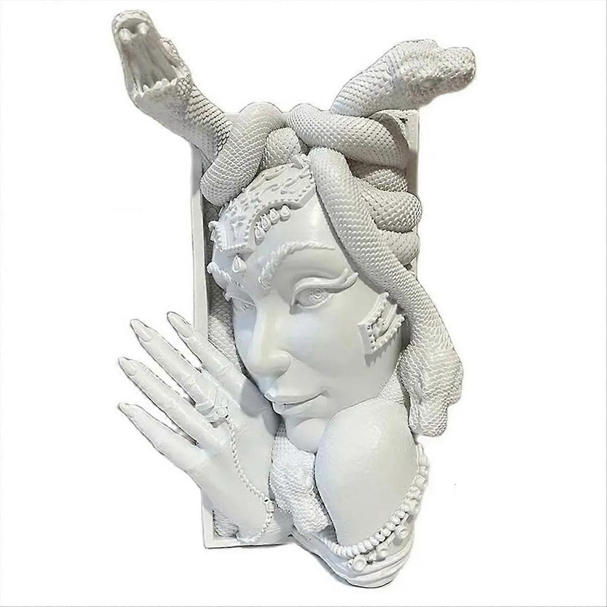 Decorative Bookends, Unique Snake Women Face Book Ends