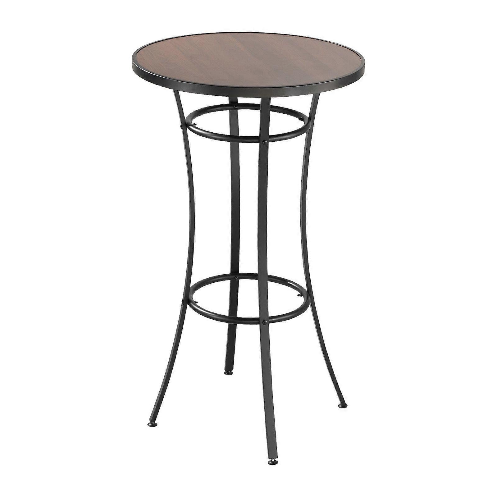 Outdoor Round Bar Table, 60 cm Counter Bar Height Bistro Table with Easy-to-Clean Top & Sturdy Metal Frame