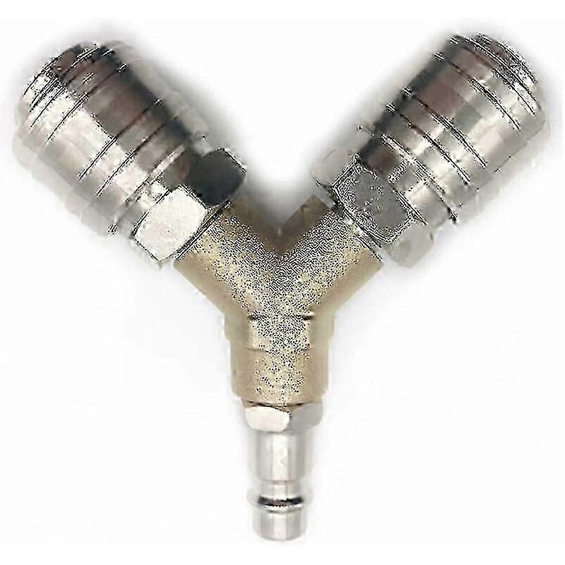 Compressed Air Distributor, 1/4 Compressed Air Fitting 3 Way Quick Release Compressed Air Connector with Male Thread Y