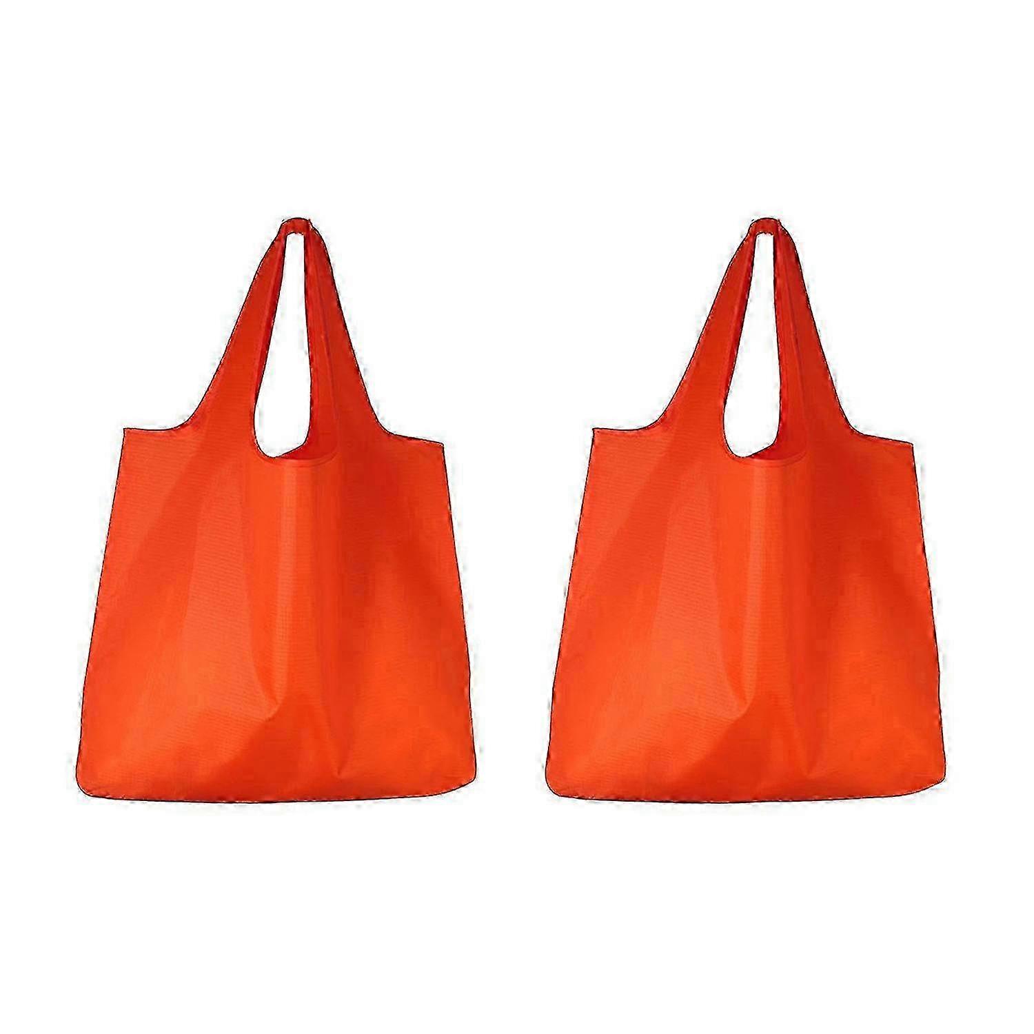 2Pcs Foldable Shopping Bag Large Capacity 25kg Load-capacity Solid Color Multipurpose Reusable