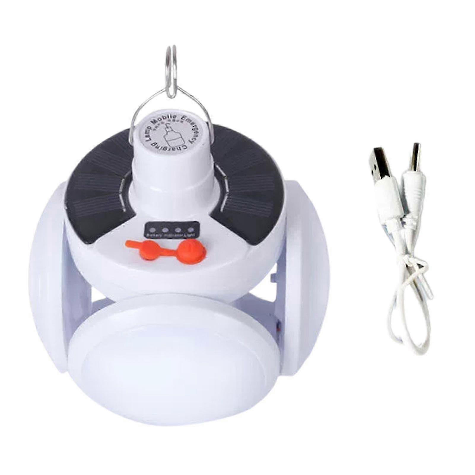 2 in 1 Outdoor Solar Lamp with Remote Control, Foldable LED Lantern with Hook,5-Gear Adjustament