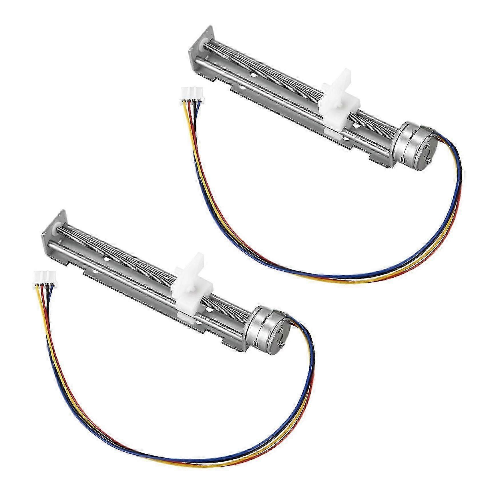2X 12V Stepper Motor Stroke 80mm with Slider Motor for DIY Small Engraving Machine hwy SH
