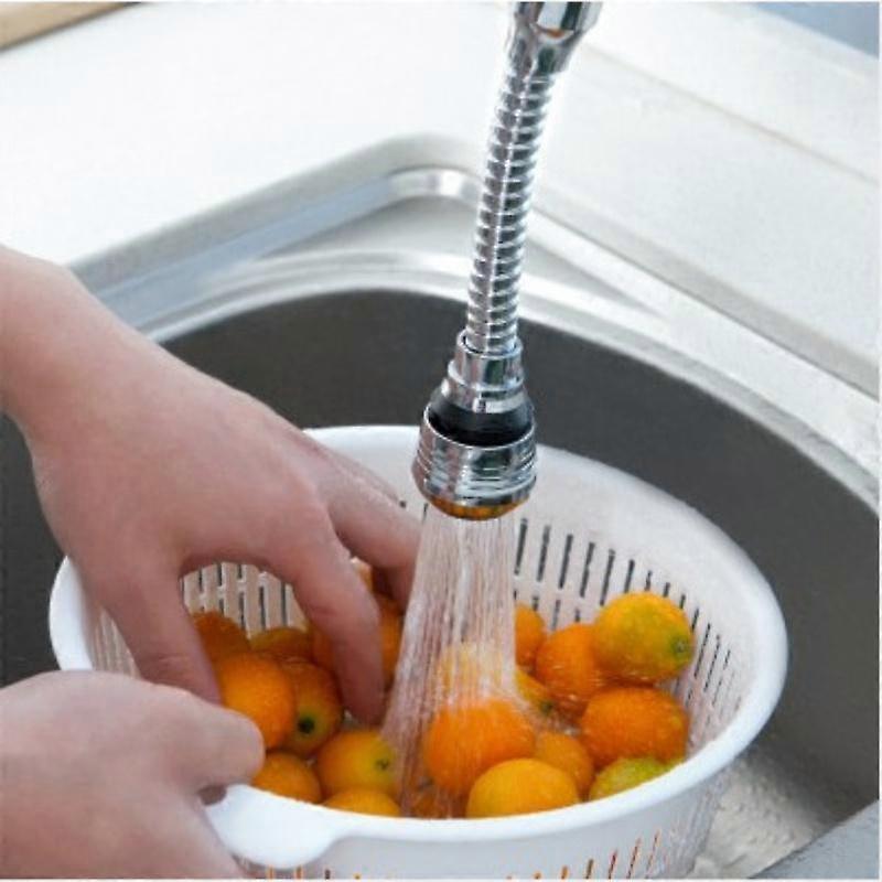 1Pc Pressurized Faucet Splash Proof Sprinkler Extended Nozzle Filter Rotary Water Saving Bubbler