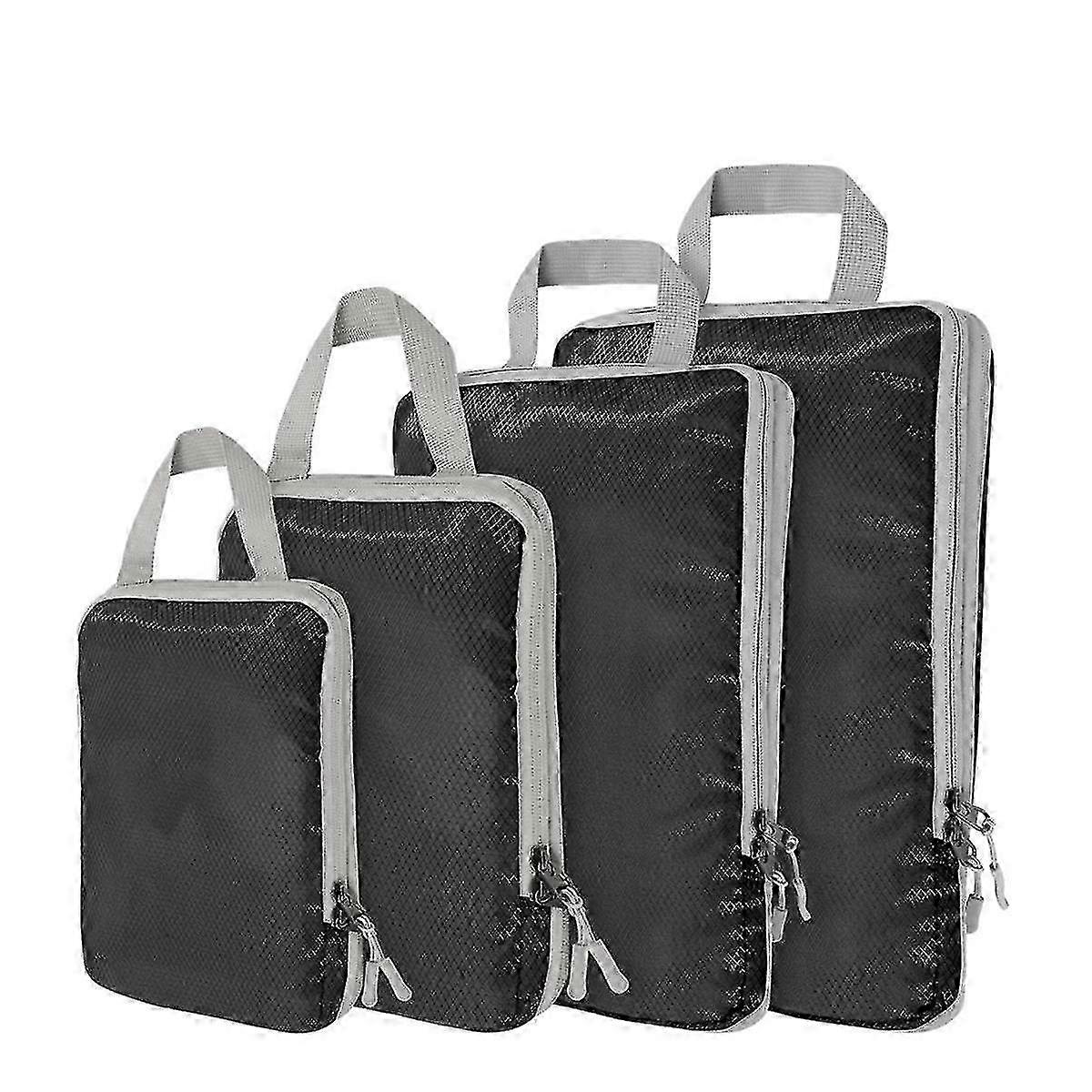 Ultralight Packing Cubes for Travel - 4-Piece Compression Set