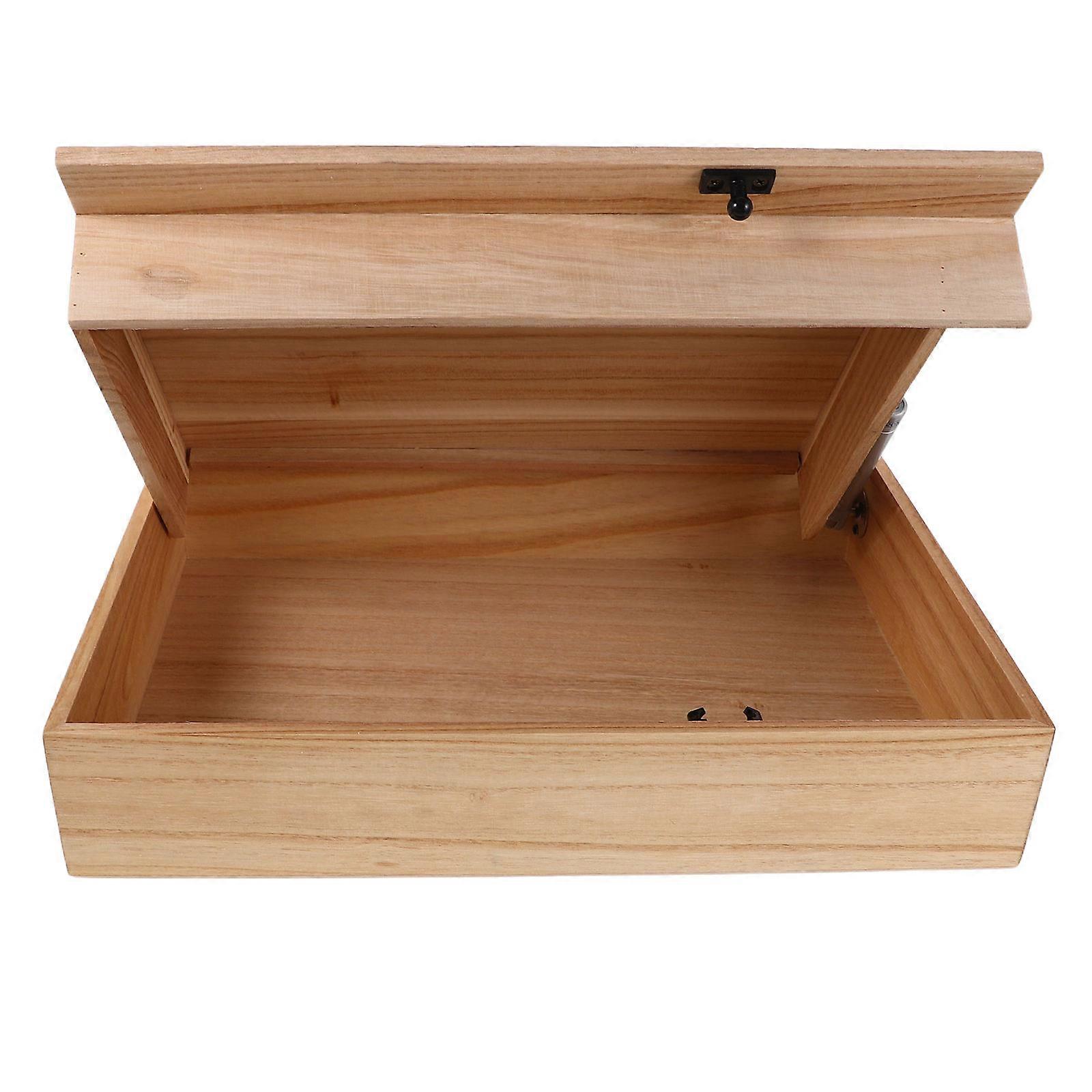 Wooden Wall Mounted Floating Storage Box for Room Organization