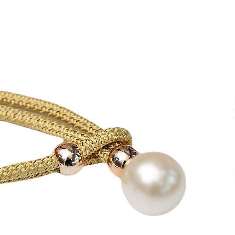 Big Pearl Curtain Tiebacks European Simple Style Drape Tie Backs Shiny Hand-woven Rope Curtain Holdbacks for Thin or Thick Home & Office Window Draper