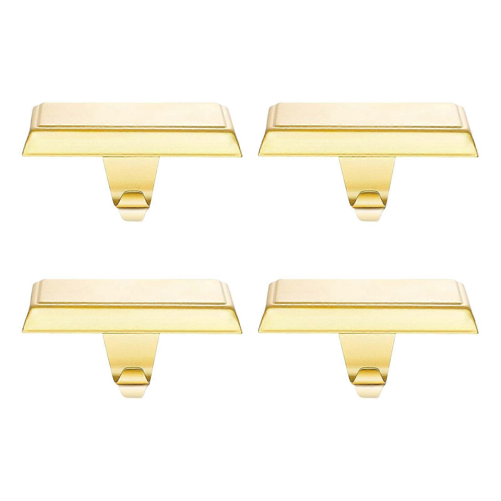 Pack Of 4 Multifunctional Fireplaces Hook Stocking Holders For Mantel, Christmas Stocking Hanger Base