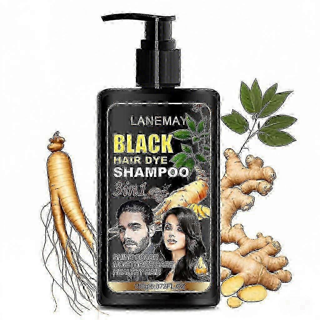 染毛剤シャンプー、3 in 1 染毛剤シャンプー、グレーカバー用、男性用ヘアインスタント染料シャンプー