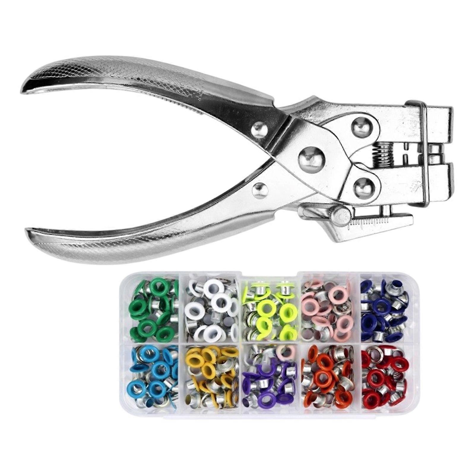 Adjustable Hole Puncher For Leatherworking Metal Tool With Comfort Handle Multiple Size Setting For Artisanal Projects Multicolor