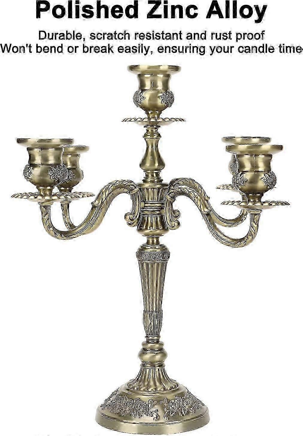 Scratch Resistant Rustproof Vintage Tall Candelabra for Weddings