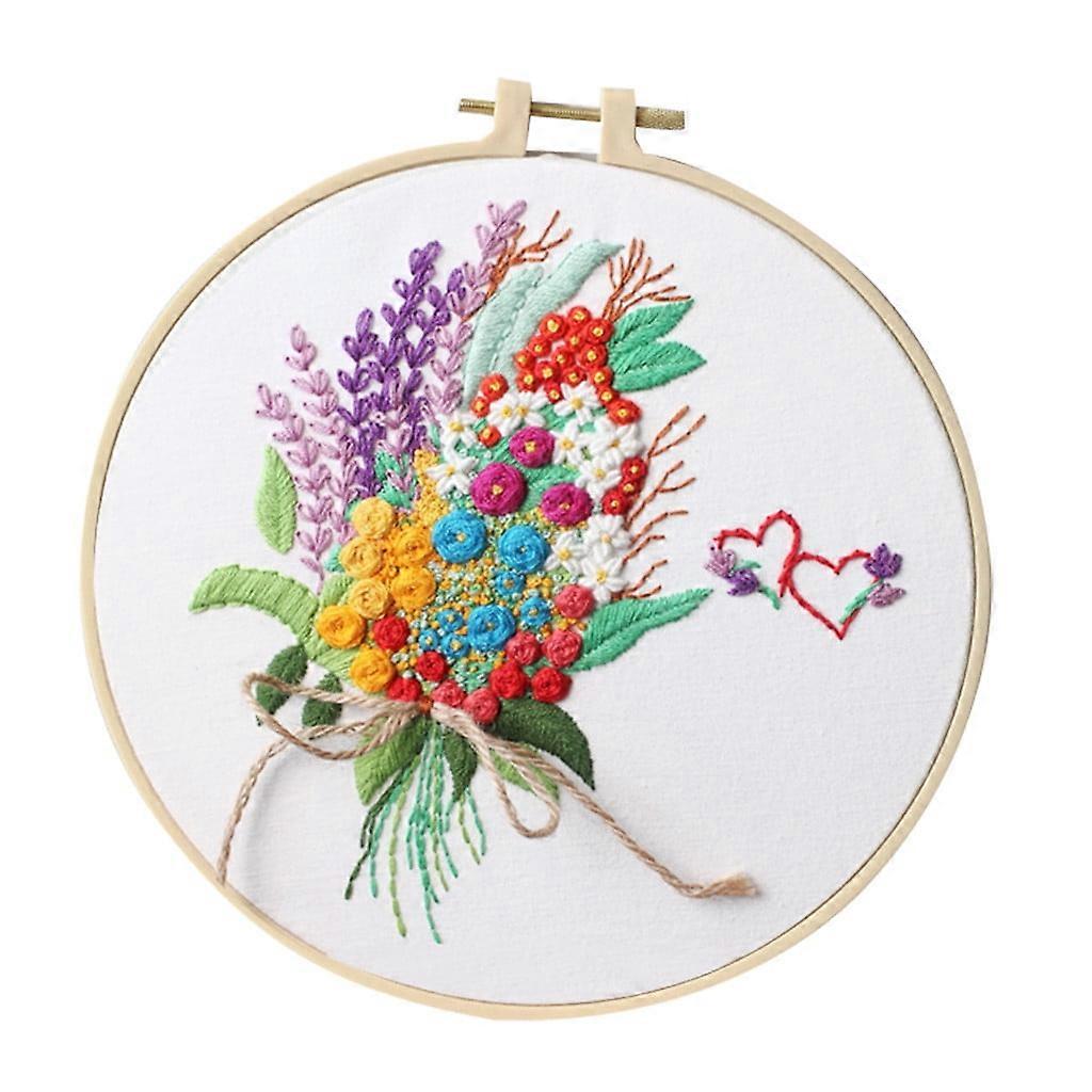 YiFudd Embroidery Stitch Kit Set for Beginners-Handmade Embroidery DIY