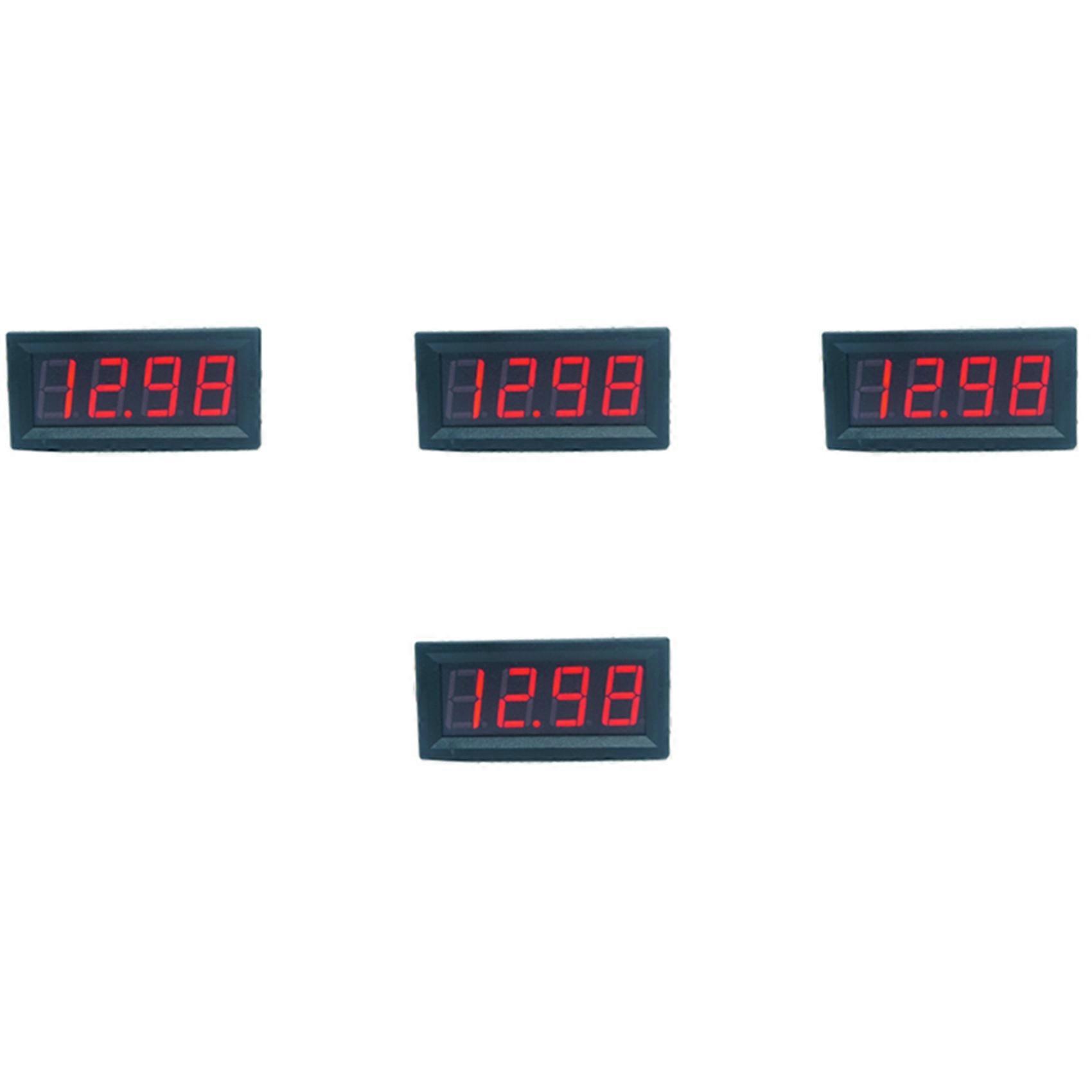 4X 0.56Inch Mini Digital LED Display 4 Bits 0-100V Voltmeter Panel Volt Voltage Meter Tester