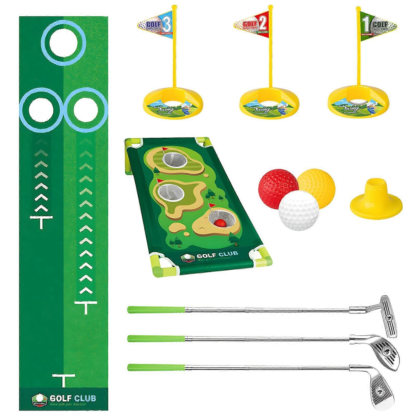 Modifiable Children Golfing Training Set For Inside Play Safe Environmental Friendly Plan Multicolor