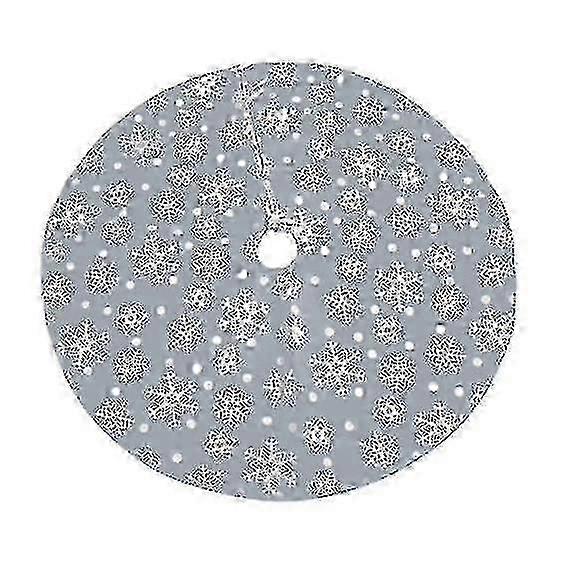 Holiday Tree Skirt Featuring Snowflake Pattern for Xmas