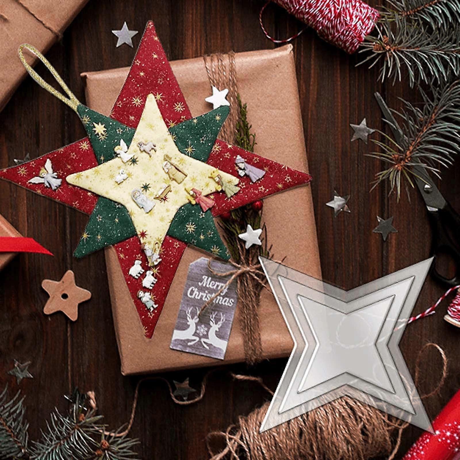 Christmas Gift Ozmmyan Christmas Patchwork Star Template Set Christmas Patchwork Four Corner Star Template Clearance