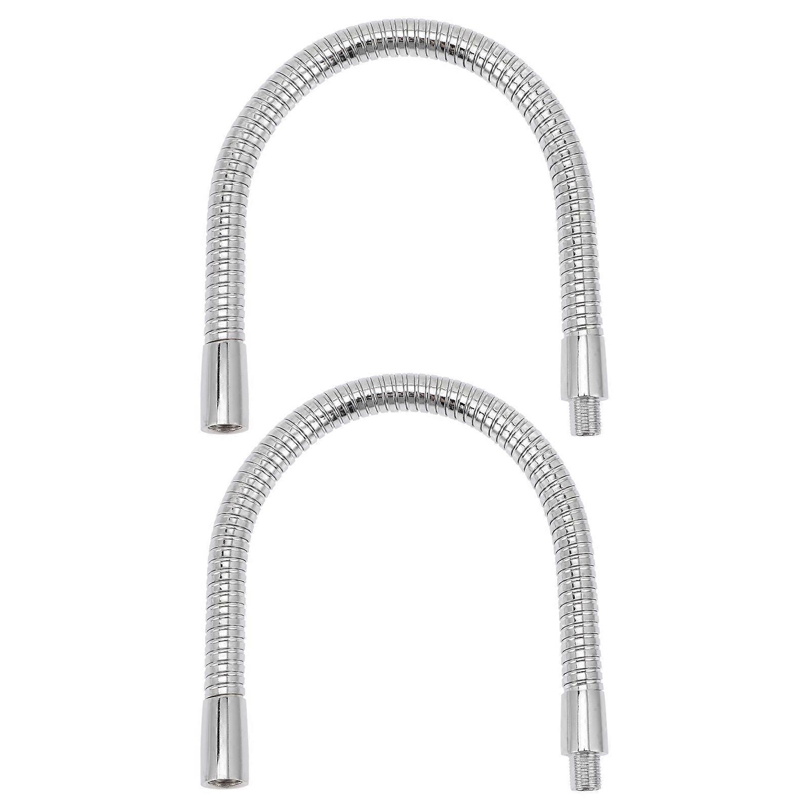 Silver Lamp Clip with Flexible Gooseneck for Lighting Use 2Pcs