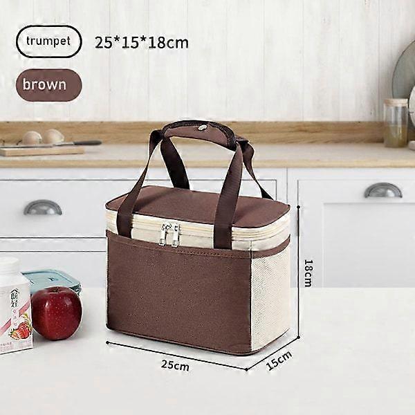 School Trip Bag, Portable Thermal Bag, Small Brown