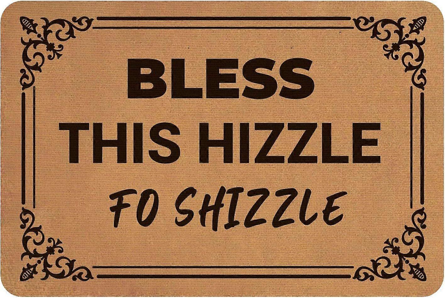 23.6"x15.7" Indoor Mat Anti Slip Durable Waterproof Linen and Rubber Ground Mat for Front Door Inside Dirt Trapper Mats Shoes Scraper with Interesting