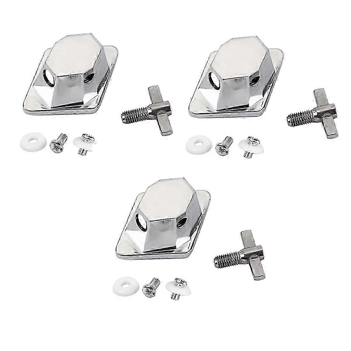 3Pcs Chrome Floor Leg Bracket Connection Base D  Set Parts Accessories Musical Inst ent Accessor