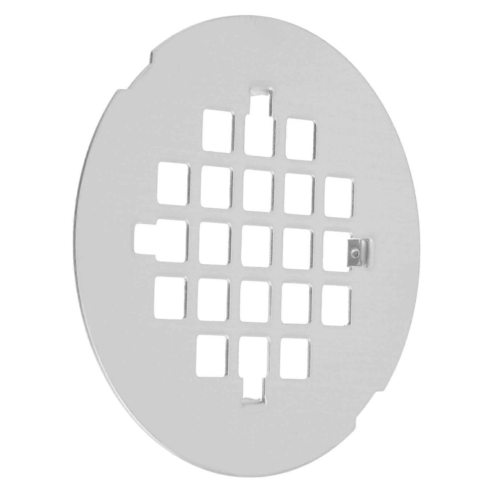 Shower Drain Cover Silver for Sink Use with Filter Grid