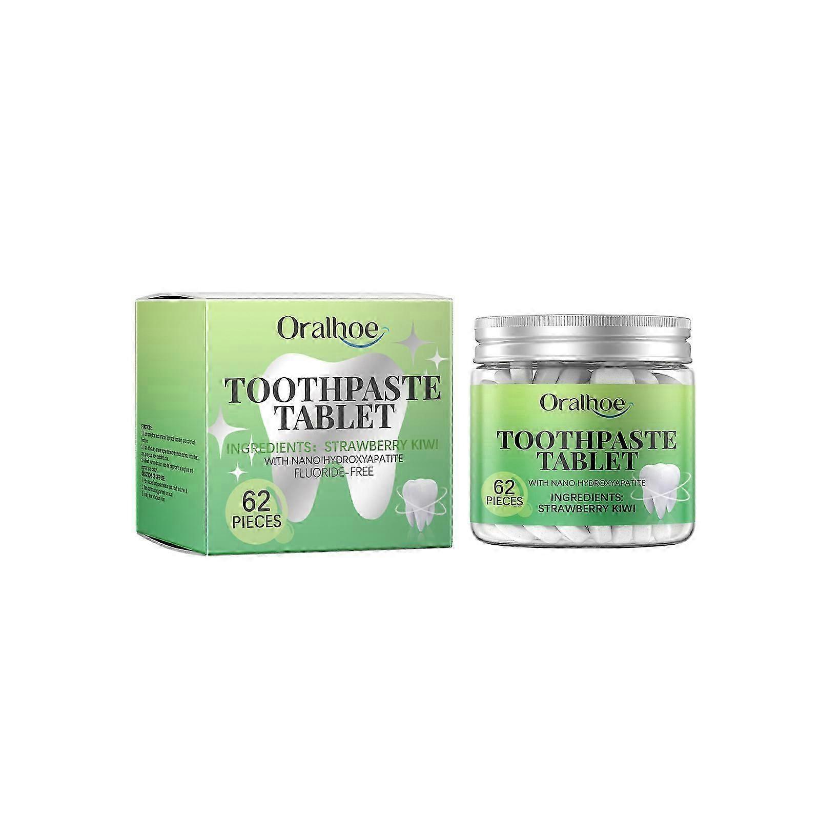 Whitening Toothpaste Tablet Strawberry Kiwi Fresh Breath Tooth Dirt Clean Tooth Care Toothpaste