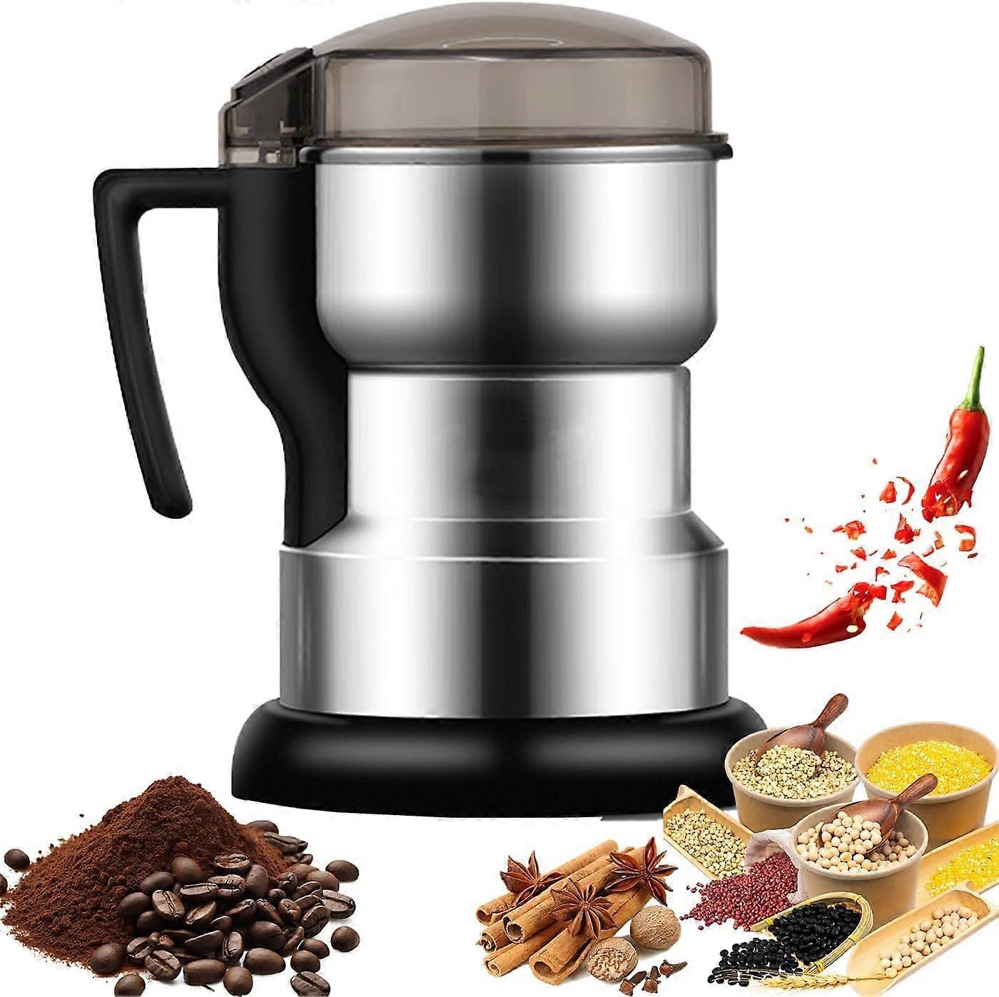 Electric Coffee Grinder 200W Speed Quiet Bean and Spice Grinder with Safety Lock Lid