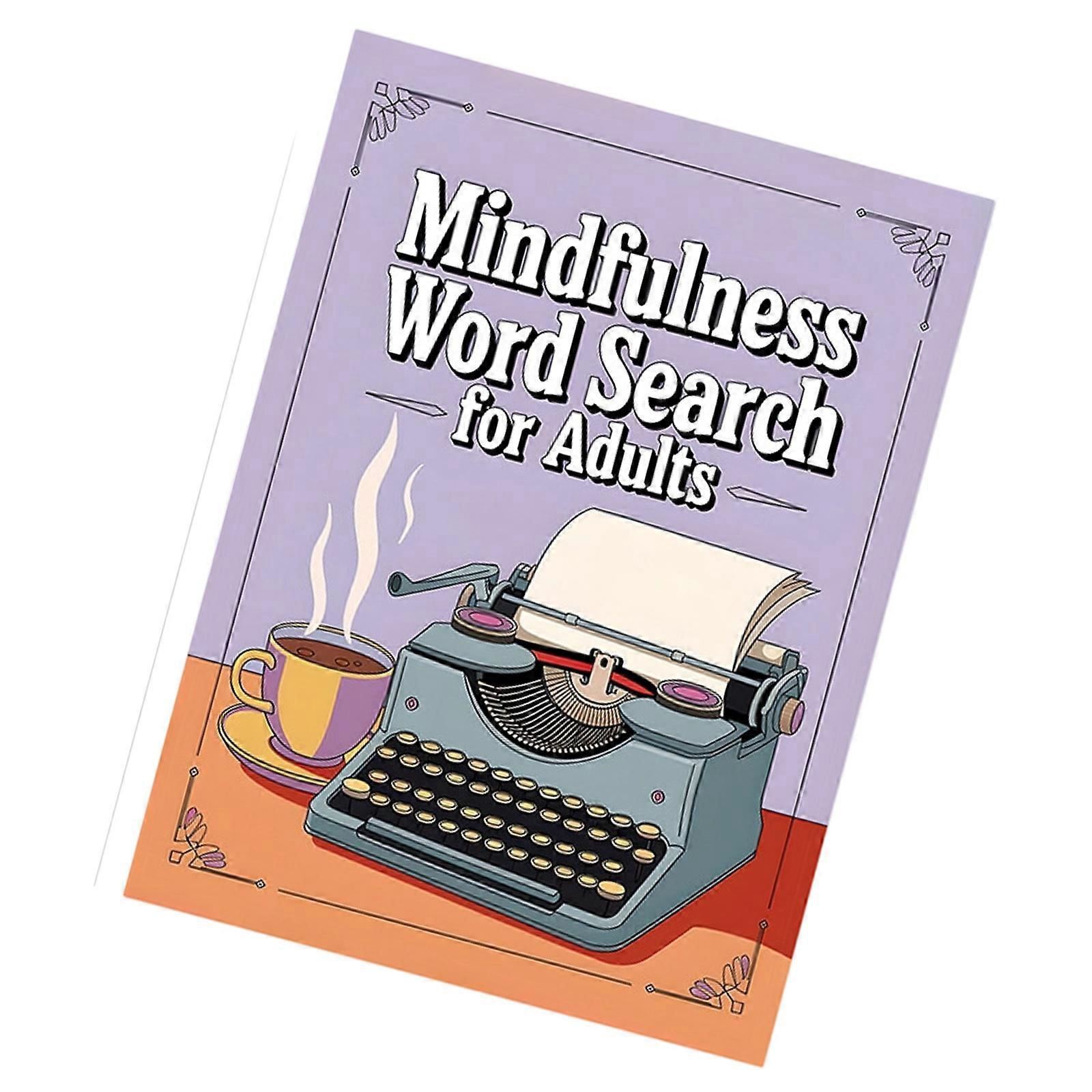 Mindful Entertainment Word Search Book Notebook Light Weight Puzzle Book for Stress Relief During Travel or Commutes Multicolor