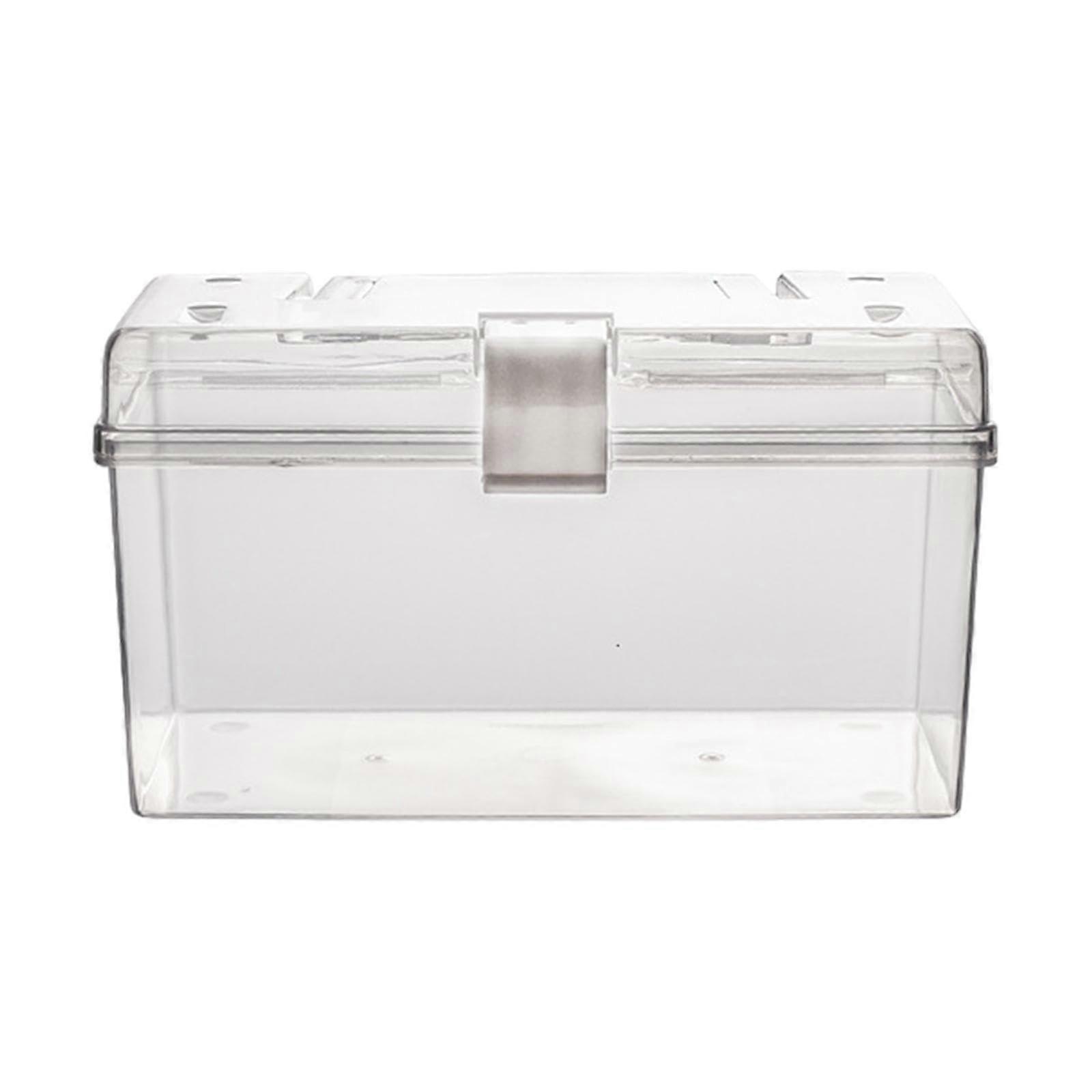 First Aid Storage Box with Clear View Design and Handle for Home Travel Camping Medication Organizer