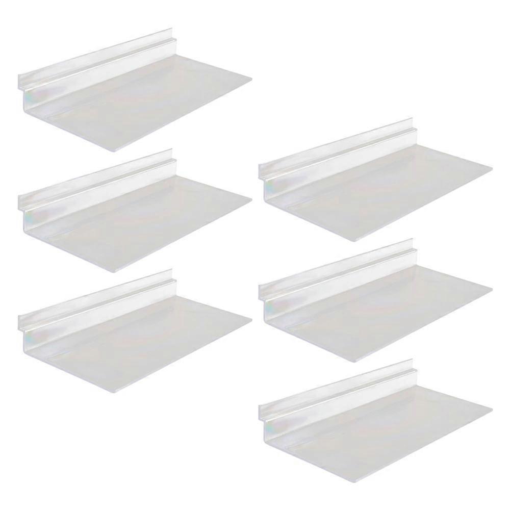 Transparent Plastic Shoe Display Shelves for Wall 6Pcs