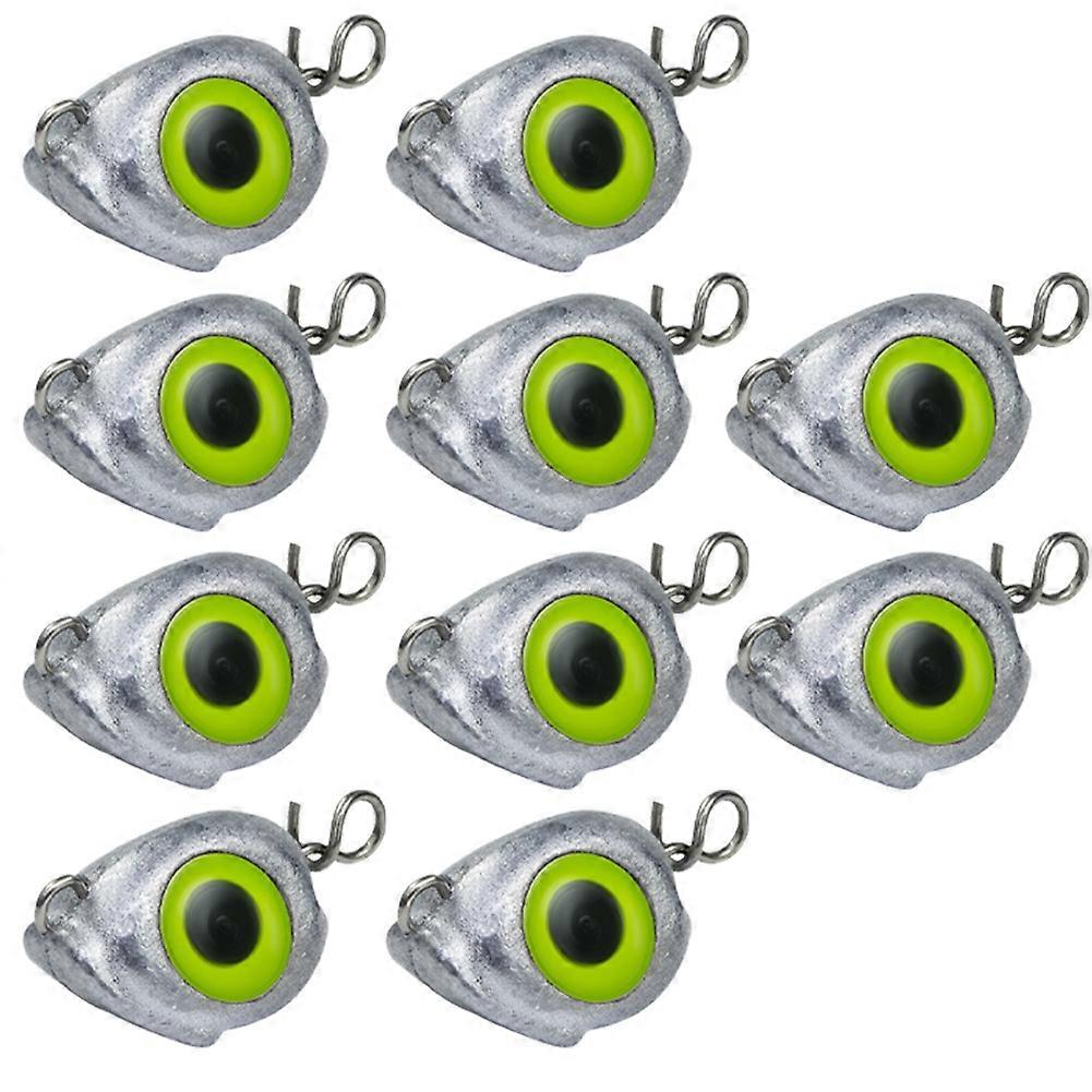 10pcs Swing Jig Head Weights Soft Lure Group Sinker Weights for Fishing Easy Hook Combo Aggravated Design 3.5g