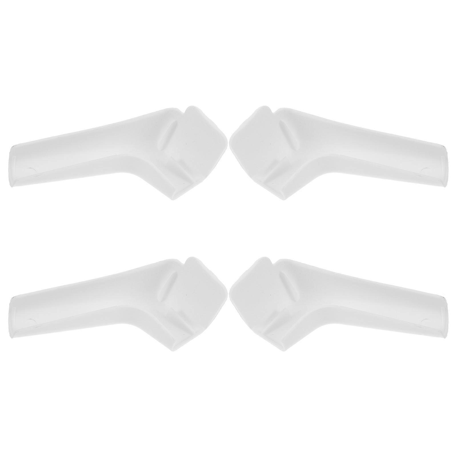 Rv Roof Gutter Spout White Plastic for Water Diversion 4Pcs Rv Accessory