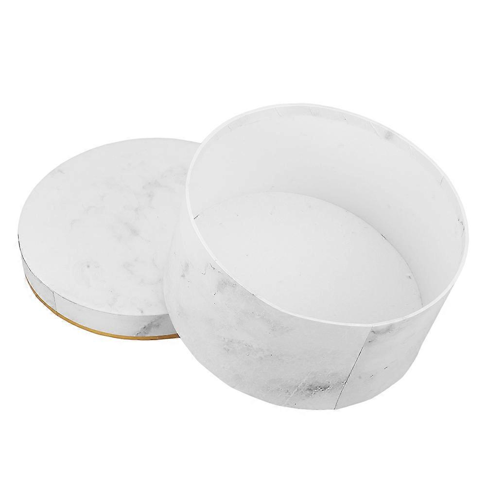 Flower Box Round Marble Packaging Box for Preserved Flowers 1 Piece
