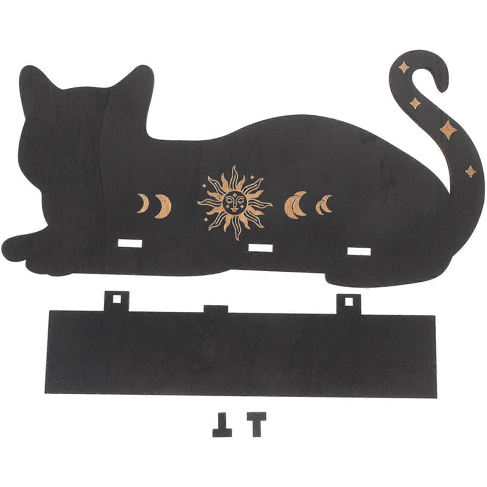 Wood Floating Shelves for Wall Decoration Simple Black Design Perfect for Kitchen Bedroom Bathrooms 11.8x7.9 Inches