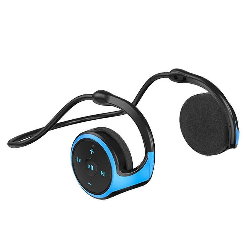A23 Small Bluetooth Headphones Wrap Around Head Sports Mini Wireless Headset 12 Hour Battery Life Blue