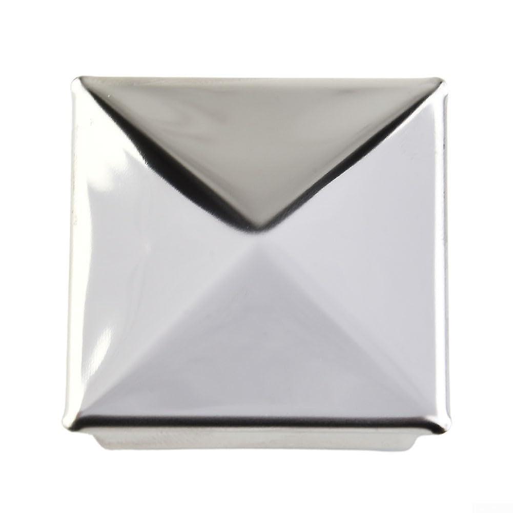 Stainless Steel Post Cap 100mm Square Pyramid Design Quick NoWeld Durable Metal End Cap