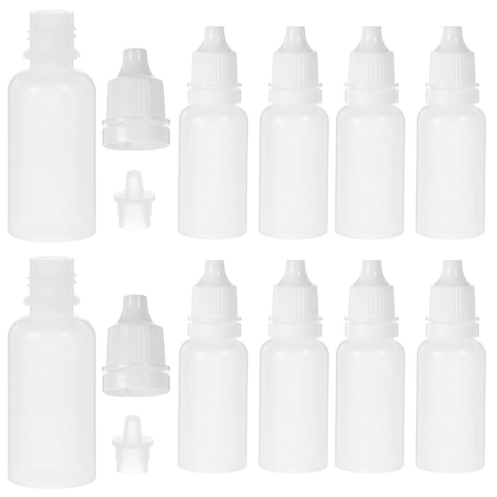 Transparent Dropper Bottle for Home Use 12Pcs Eye Liquid Bottles Squeezable