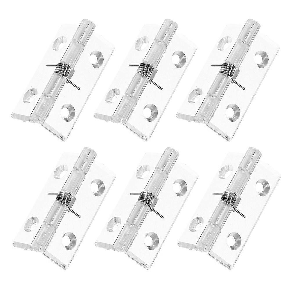 Acrylic Invisible Door Hinges for Self-Closing Function 6Pcs for Cabinet Doors