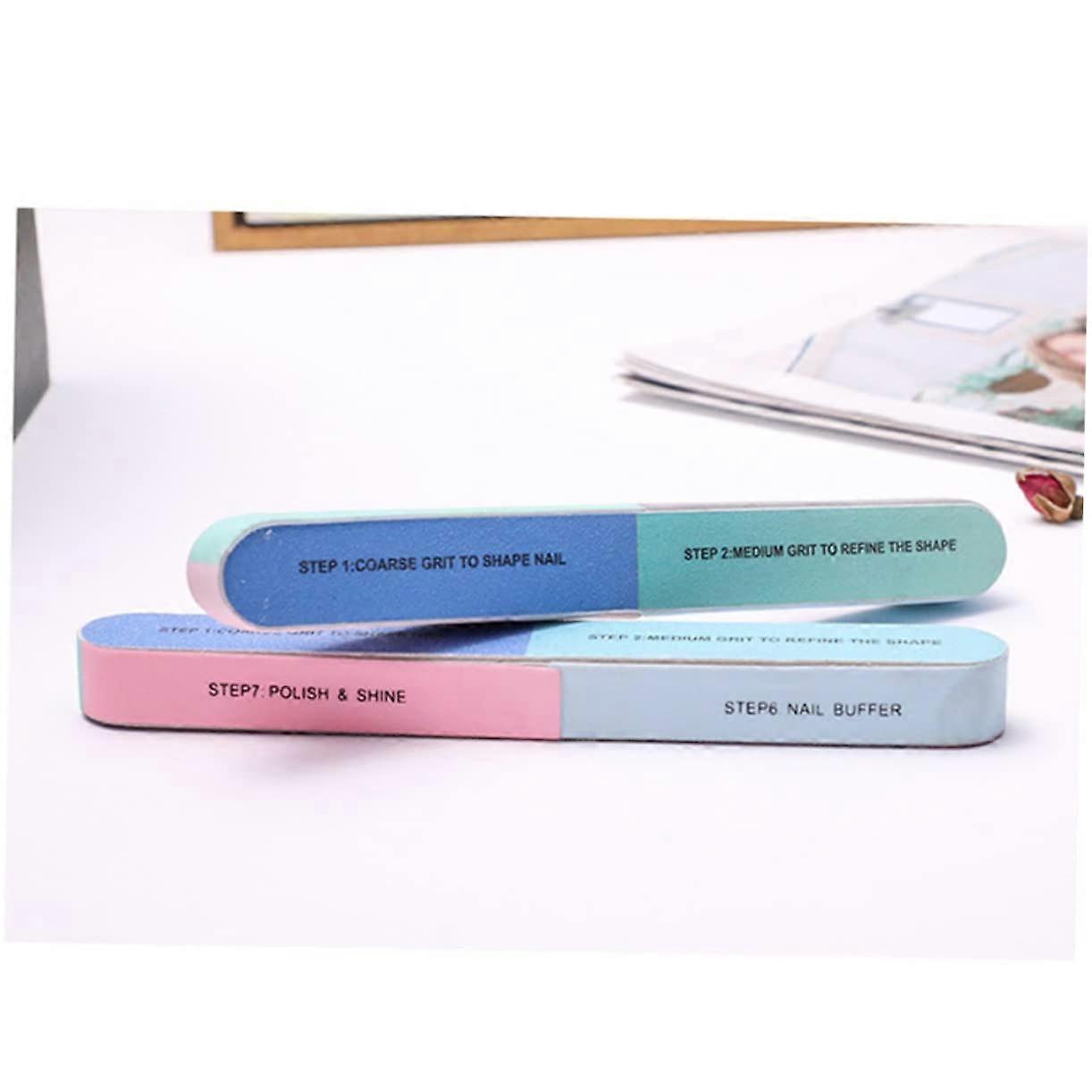 8pcs Professional Nail Buffer Block Set with Numbered Sides for Natural and Acrylic Nails