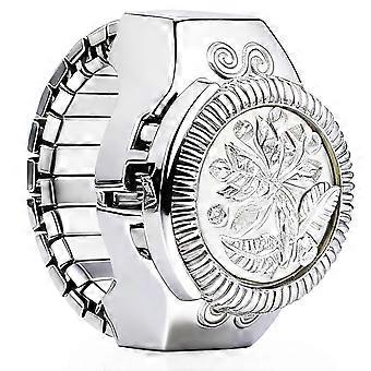 Watch Ring Women Finger Watch Round Time Telling Daily Use White 2.7X2.5CM 1Pack