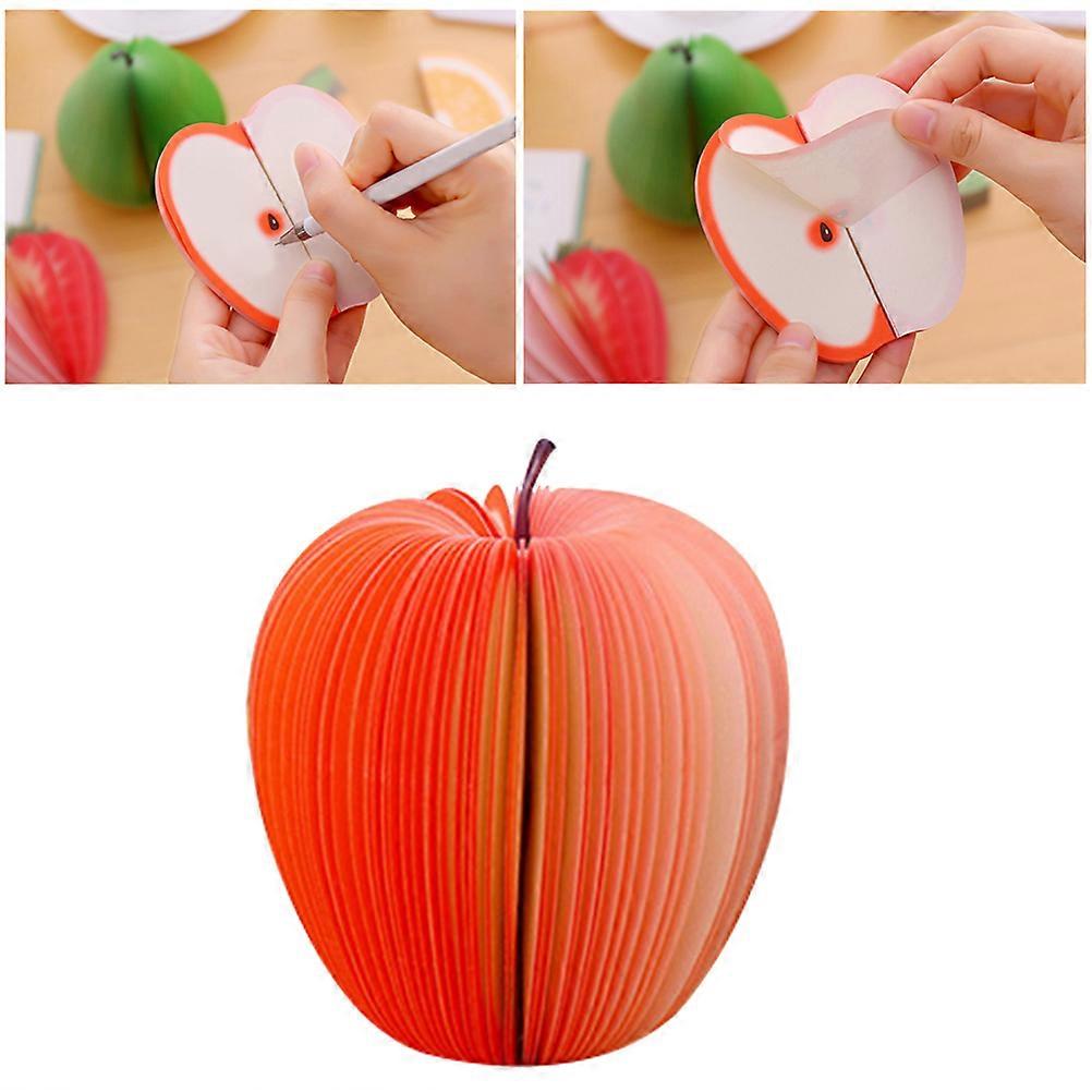 Apple Pattern Post Memo Pads for Writing Use Red Design