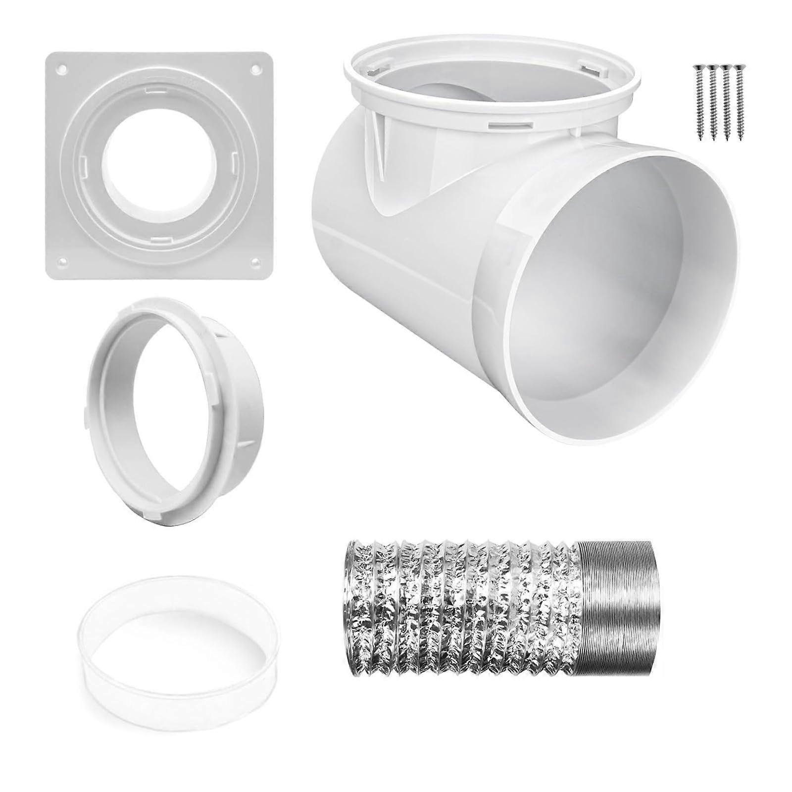Dryer Vent Connector Wall Plate Adapter Quick Hose Connection for Universal Laundry Appliances