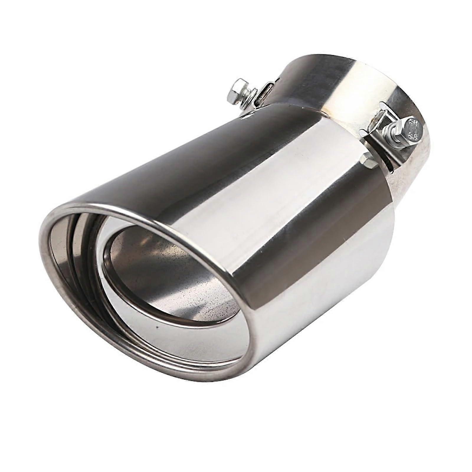 Universal Adjustable Stainless Steel Car Exhaust Tip 2.5'3.3' RustResistant No Weld Tailpipe