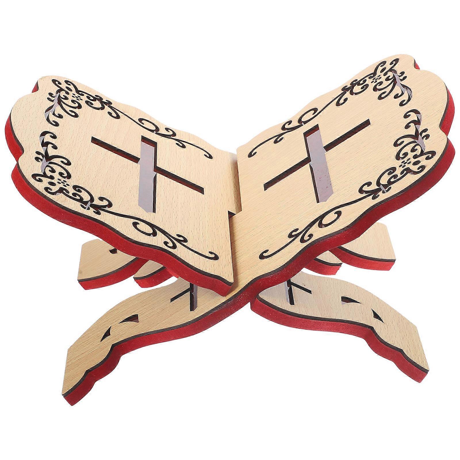 Ancient Quran Bookshelf Decorative Book Stand for Reading Supply