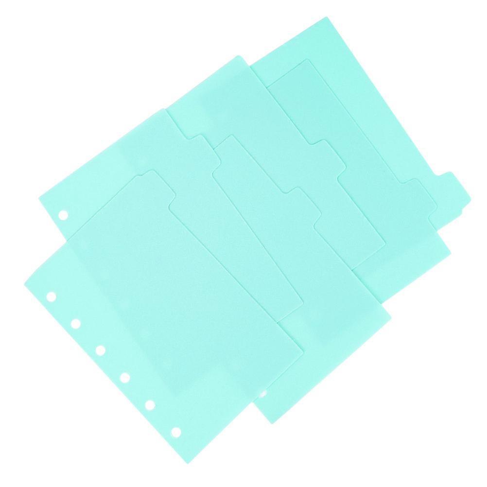 Green Notebook Planner Dividers for Notes and Documents with 6 Sheets