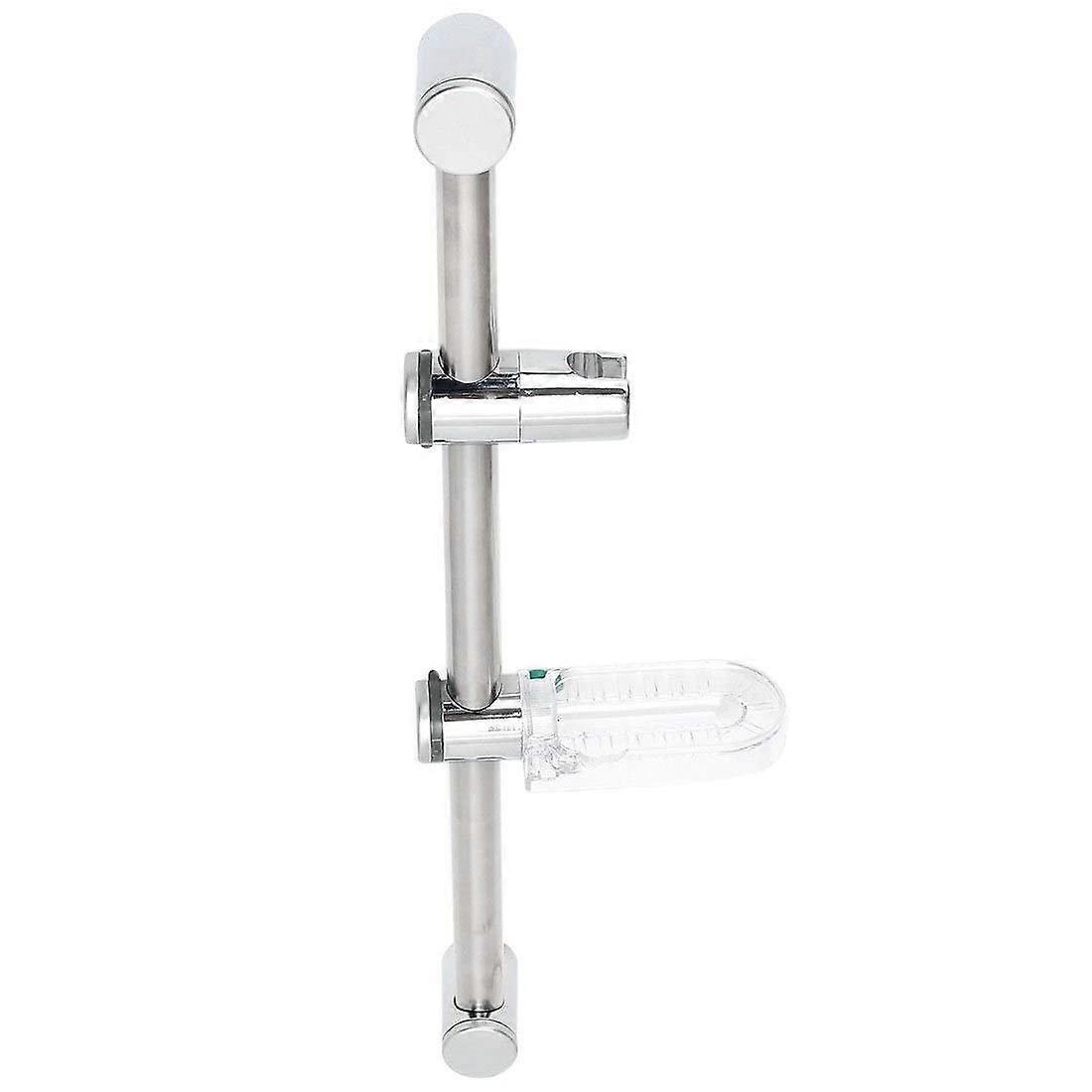 Adjustable Chrome Shower Rail Kit with Angle Adjustable Head and Polished Finish